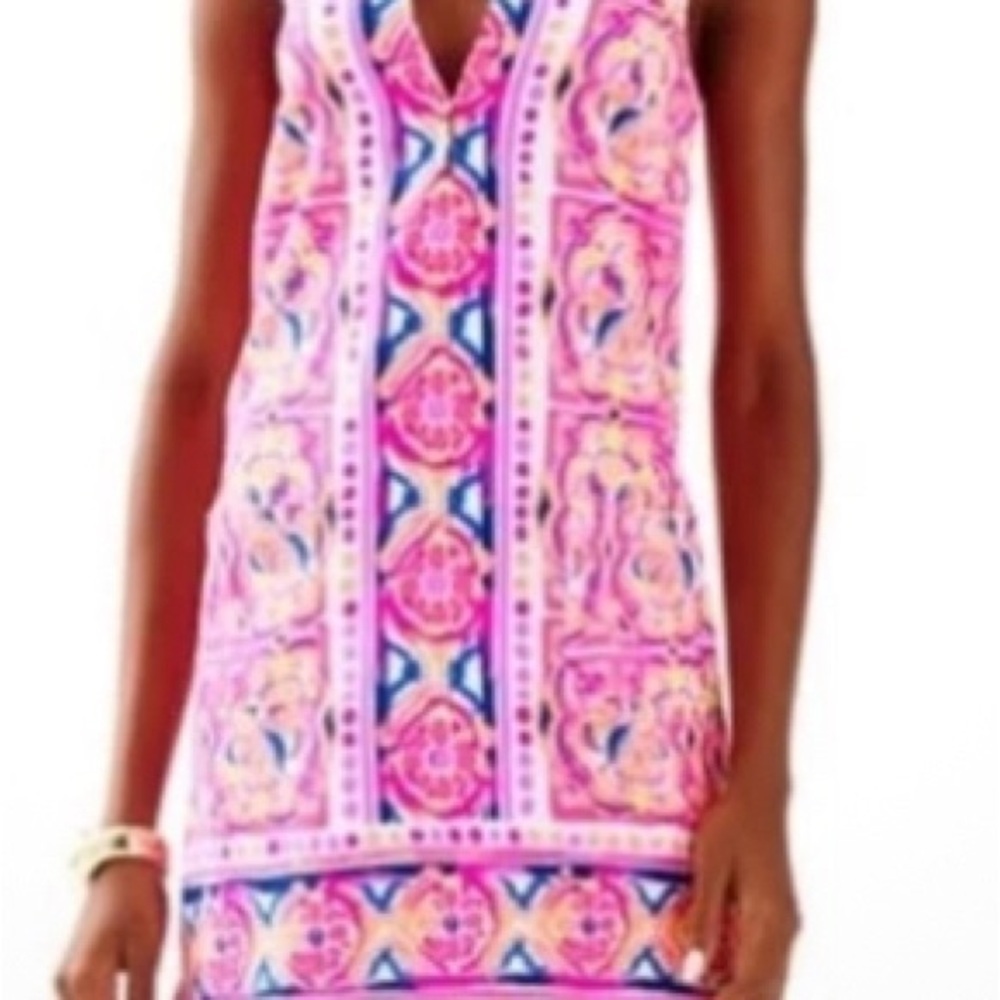 Lilly Pulitzer Pink and Orange Patterned Dress
